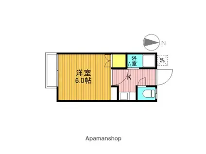 コーポ・K(ワンルーム/1階)の間取り写真