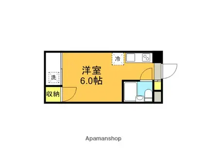 光ビル(ワンルーム/2階)の間取り写真