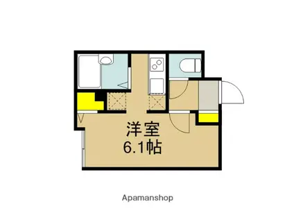 NASIC武蔵境(1K/1階)の間取り写真
