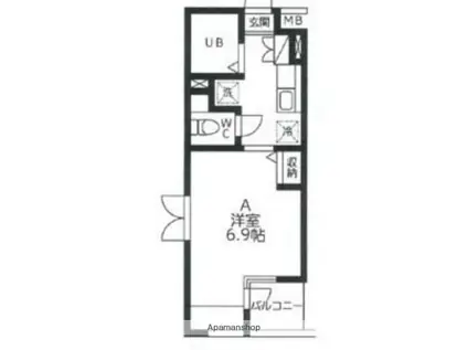 ルクレ荻窪(1K/3階)の間取り写真