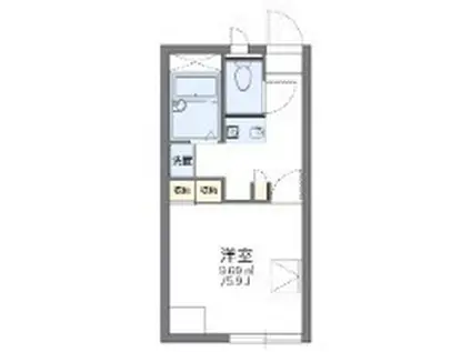 レオパレスけやき(1K/2階)の間取り写真