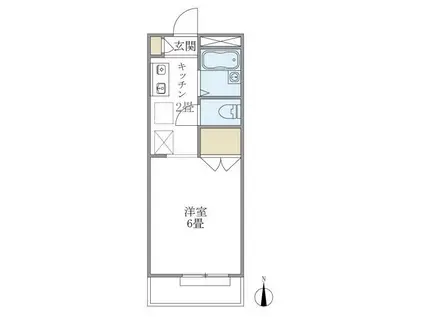サニーハイツ(1K/1階)の間取り写真