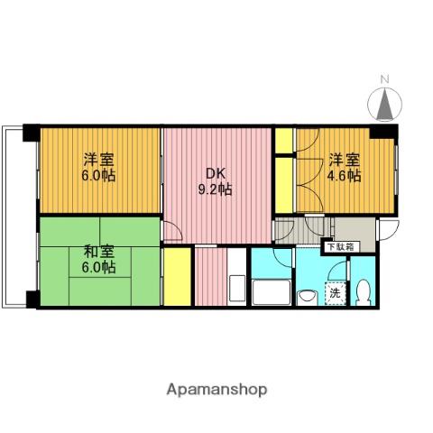 第2上井草パールマンション(2LDK/2階)の間取り写真