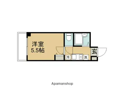 富士見ハイツⅡ(1K/3階)の間取り写真