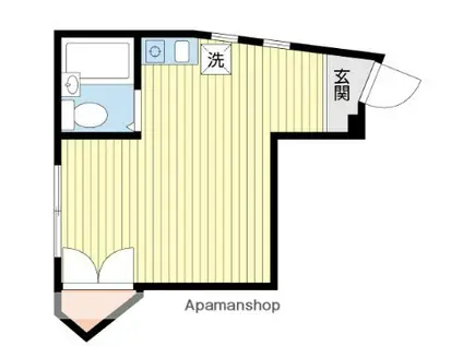 佐々木ビル(ワンルーム/4階)の間取り写真