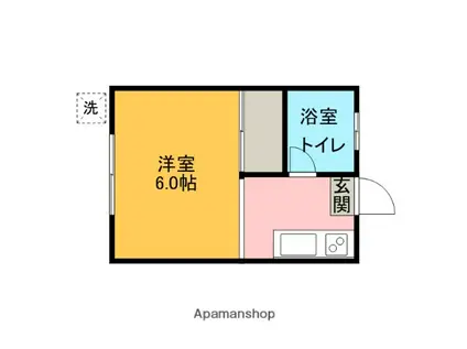 リバーハイツ(1K/1階)の間取り写真