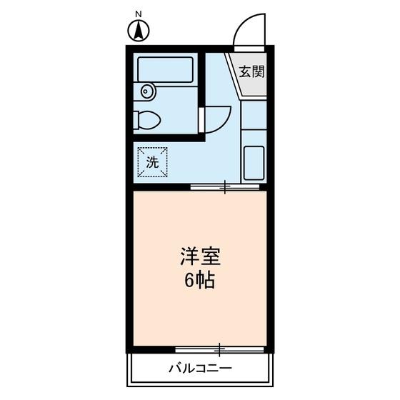 大島コーポラス(1K/2階)の間取り写真
