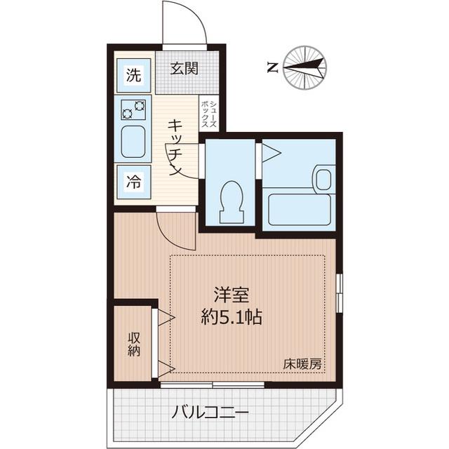 ピアコートTM東武練馬 壱番館(1K/3階)の間取り写真