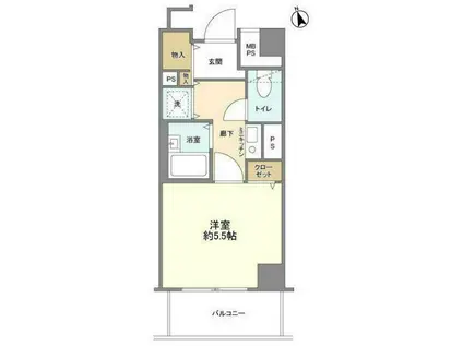 OLIO南阿佐ヶ谷(1K/5階)の間取り写真