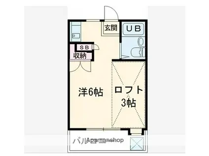 エクセルクリア田無(ワンルーム/2階)の間取り写真