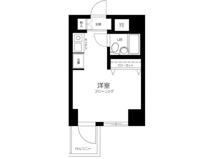 ドルチェ府中(ワンルーム/2階)の間取り写真