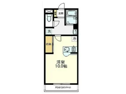 グリーンシャンテ(1K/1階)の間取り写真