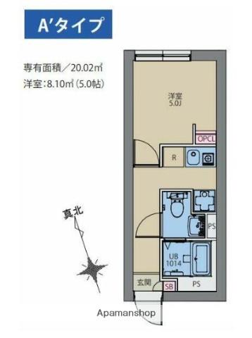 CITY WALK永福町(1K/1階)の間取り写真
