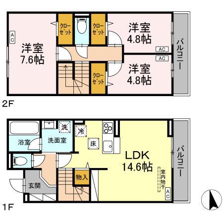 ベルコート II(3LDK)の間取り写真