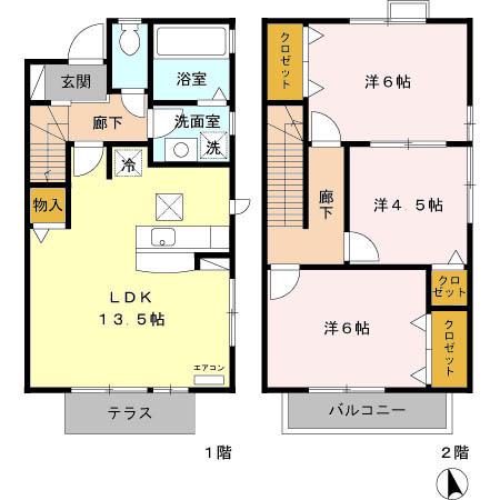 アプリコット(3LDK)の間取り写真