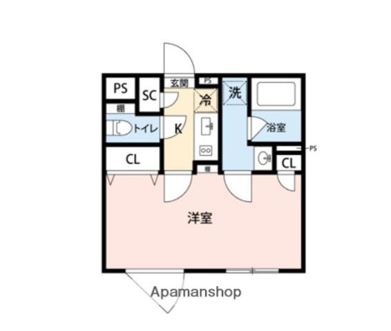 LEGALAND新中野(1K/2階)の間取り写真