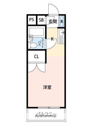 スカイコート久我山(ワンルーム/2階)の間取り写真