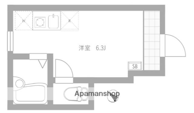 FAILファーシル(ワンルーム/1階)の間取り写真
