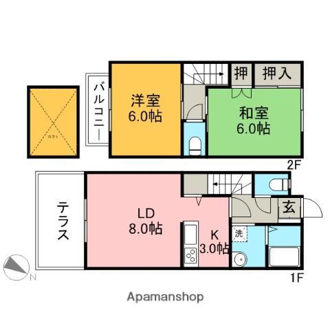 プリムローズ(2LDK)の間取り写真