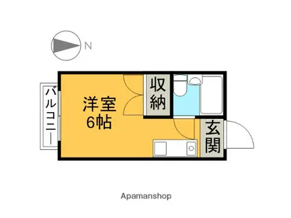 ベルメゾン(ワンルーム/1階)の間取り写真