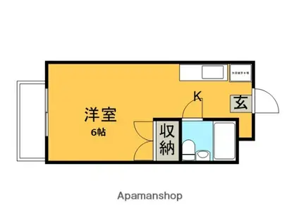 アメニティコウヤマ第8ガーデン(ワンルーム/2階)の間取り写真