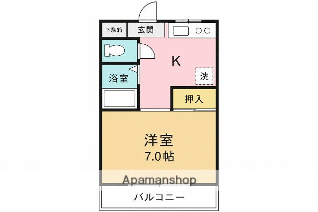 カクイコーポラス(1K/1階)の間取り写真