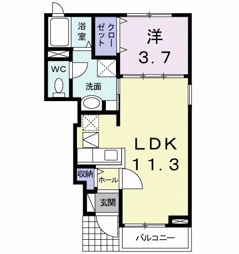 アルト ブリーゼ(1LDK/1階)の間取り写真