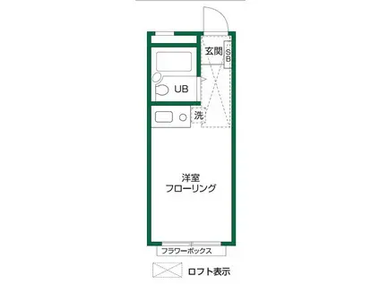 ヴィレッヂストン分梅(ワンルーム/2階)の間取り写真