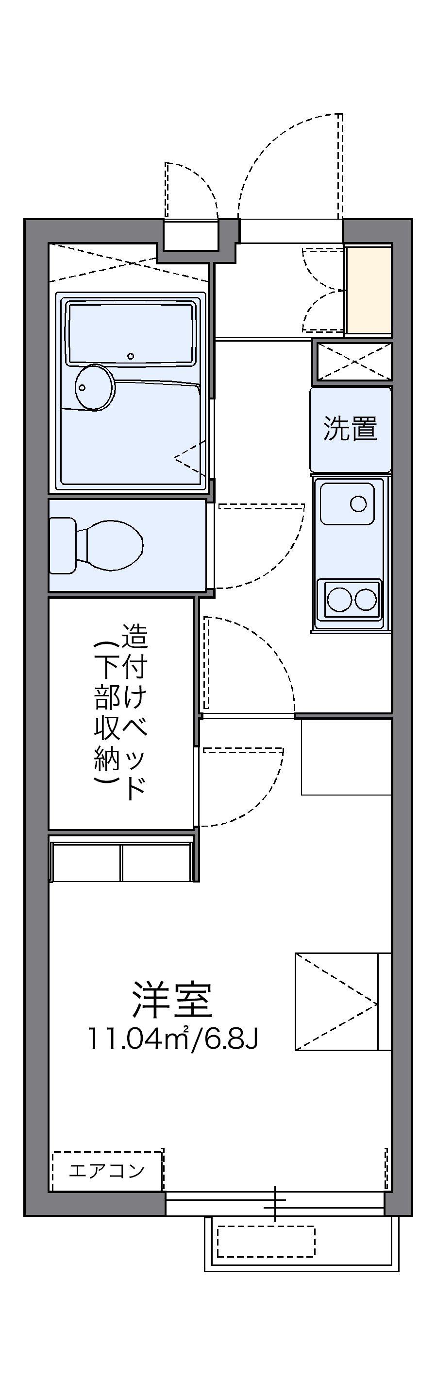 レオパレスプリマベーラ(1K/2階)の間取り写真