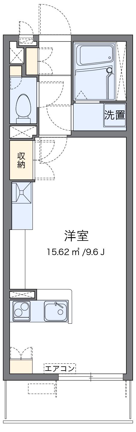 レオネクストヴィーブルⅢ(ワンルーム/1階)の間取り写真