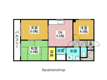 RS SATOH BLD(3DK/1階)の間取り写真