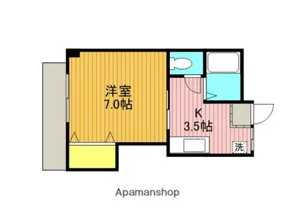 メゾンド吉野(1K/1階)の間取り写真