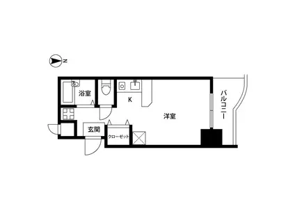 ヴェルドミール国立(ワンルーム/3階)の間取り写真