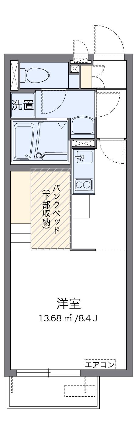 ミランダKEEP NEXTⅡ(ワンルーム/1階)の間取り写真