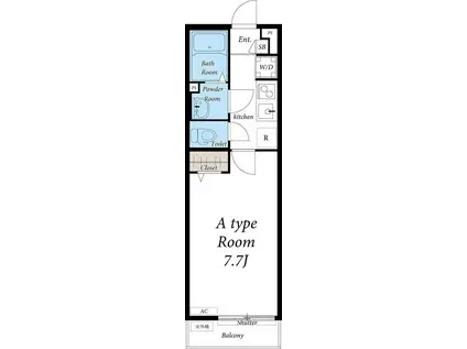 リブリ・虹(1K/2階)の間取り写真