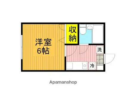 ブラウンハイツ(1K/2階)の間取り写真