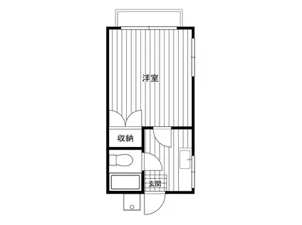 一ツ橋コーポ(1K/2階)の間取り写真