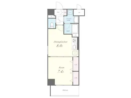 リッツラピス(1LDK/3階)の間取り写真