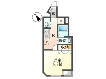 ラヴァリエ(1K/3階)の間取り写真