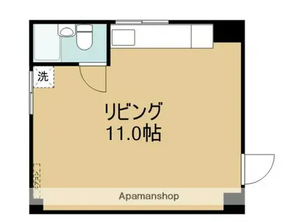 神明ビル(ワンルーム/2階)の間取り写真