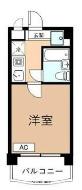 ハーティ亀戸(1K/2階)の間取り写真