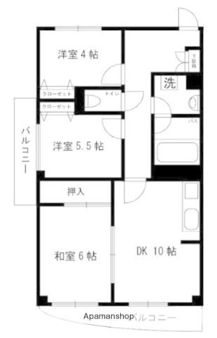 レピドール福田1(3DK/6階)の間取り写真