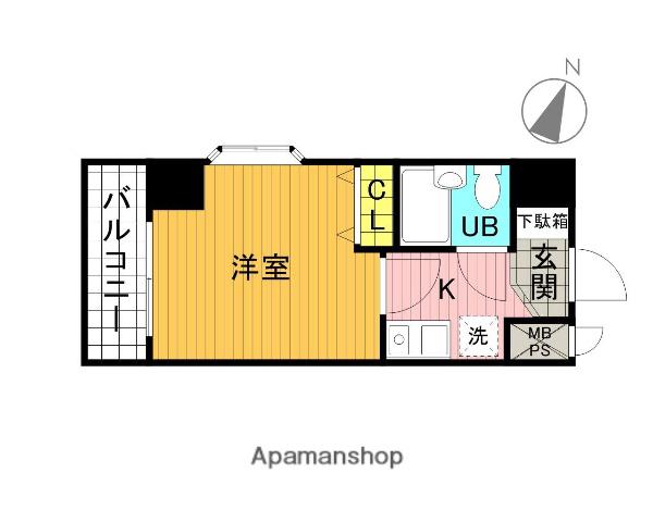 ライオンズマンション錦糸町第8(1K/6階)の間取り写真
