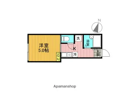 ロイヤルブルーゲート五反野(1K/3階)の間取り写真
