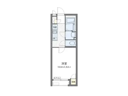 クレイノサナサルーテ ホリエ(1K/2階)の間取り写真