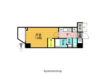 ハーモニーレジデンス東京イーストサイド(1K/4階)の間取り写真