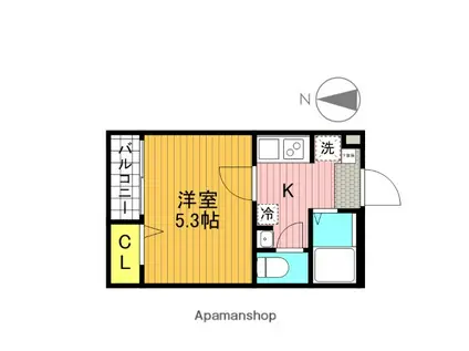 グランクオール西綾瀬(1K/4階)の間取り写真