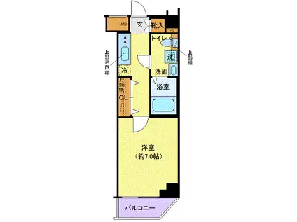 クレヴィスタ豊洲ベイサイドⅡ(1K/3階)の間取り写真