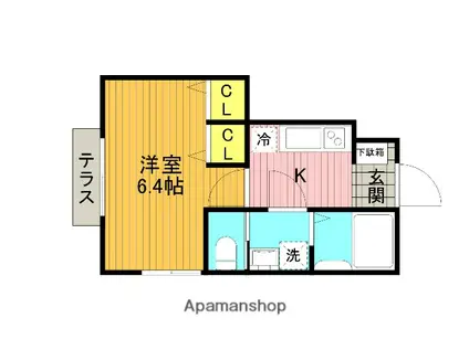 セレッソ(1K/1階)の間取り写真