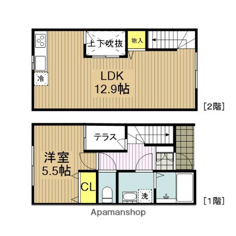 MAISONNETTEPARK篠崎駅A棟(1LDK)の間取り写真
